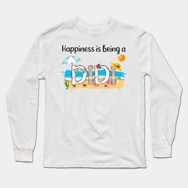 Happiness Is Being A Didi Summer Beach Happy Mother's Day Long Sleeve T-Shirt by KIMIKA